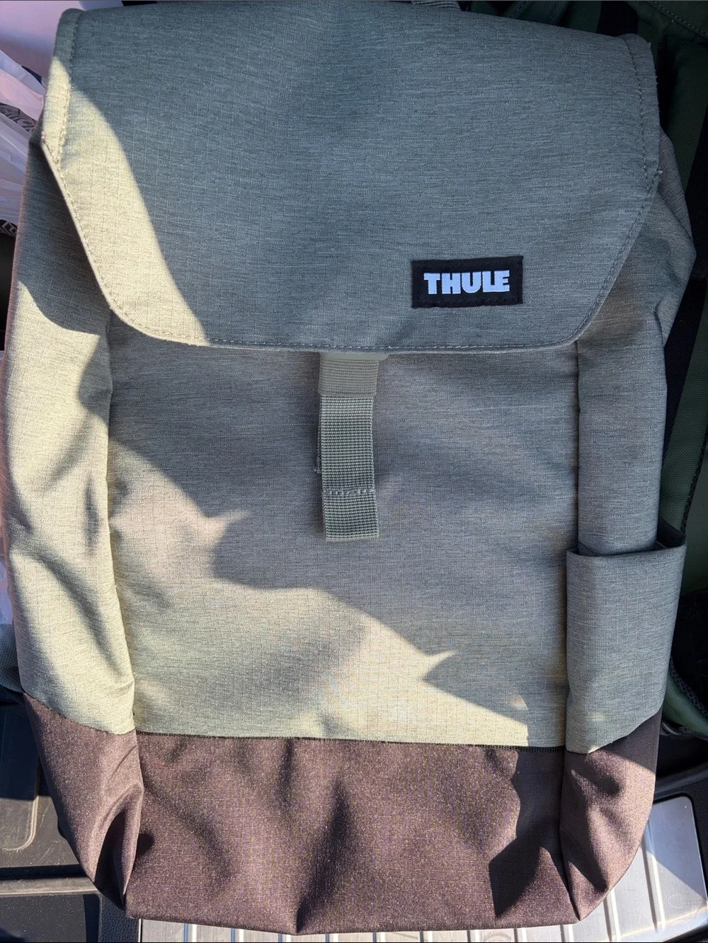 Thule Lithos 16 L Olive Green and Brown Backpack